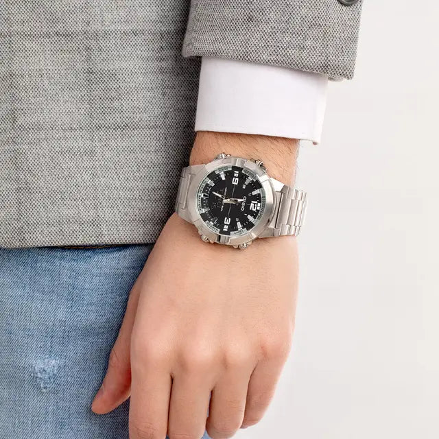 CASIO Analogue Digital Men’s Stainless Steel Watch